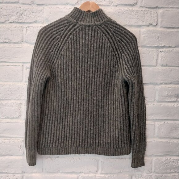 Banana Republic Sweater S Green Cashmere Wool Fisherman Cable Knit Heavy Thick. - Picture 4 of 6